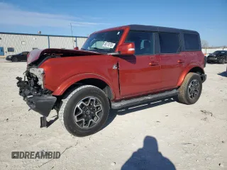 2023 Ford Bronco with VIN 1FMEE5BP2PLB61761, listed as a Copart auction lot 46178755 with 17,180 mi miles and Salvage Title. Bid and sale history available at carsss.com. Image 1.
