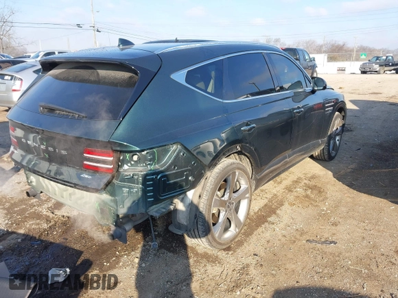 2021 Genesis GV80 with VIN KMUHCESCXMU031136, listed as a IAAI auction lot 41297818 with 31,890 mi miles and . Bid and sale history available at DreamBid. Image 4.