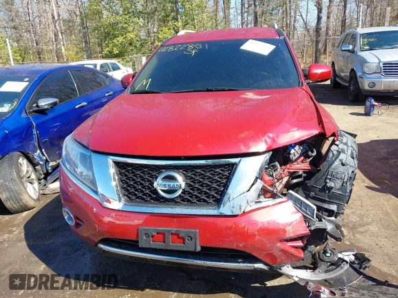 2015 Nissan Pathfinder SL with VIN 5N1AR2MM3FC704182, listed as a IAAI auction lot 41822851 with 75,943 mi miles and . Bid and sale history available at DreamBid. Image 12.