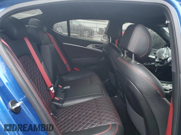 2022 Genesis G70 3.3T with VIN KMTG54TEXNU102485, listed as a Copart auction lot 79568824 with Not Provided miles and Salvage Title. Bid and sale history available at carsss.com. Image 10.