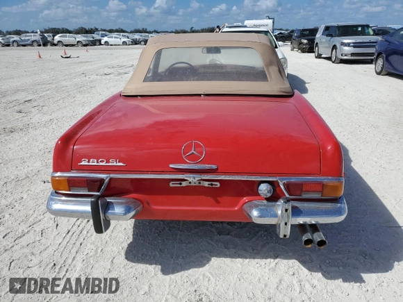 1971 Mercedes-Benz SL with VIN 11304412021905, listed as a Copart auction lot 76790644 with 39,936 mi miles and Salvage title. Bid and sale history available at DreamBid. Image 6.