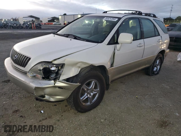 1999 Lexus RX 300 Luxury SUV with VIN JT6HF10U8X0046123, listed as a Copart auction lot 86925394 with 223,298 mi miles and Salvage Title. Bid and sale history available at carsss.com. Image 2.