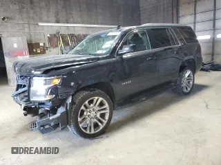 2018 Chevrolet Tahoe LT with VIN 1GNSKBKC7JR361008, listed as a Copart auction lot 55244355 with 76,850 mi miles and Salvage title. Bid and sale history available at DreamBid. Image 1.