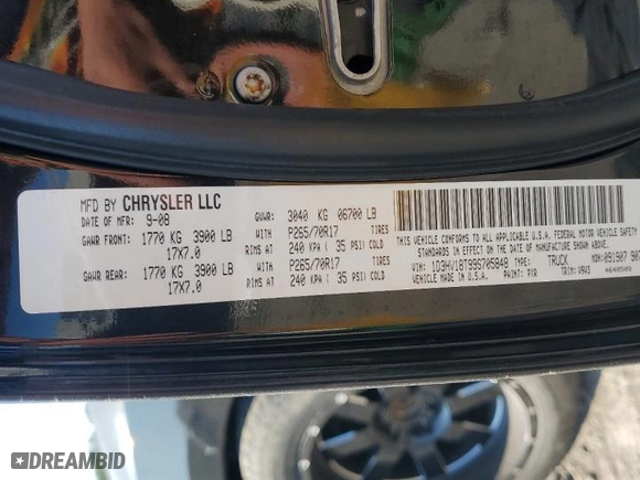 2009 Dodge Ram 1500 SLT with VIN 1D3HV18T99S705848, listed as a Copart auction lot 70146244 with 219,306 mi miles and Salvage Title. Bid and sale history available at carsss.com. Image 14.