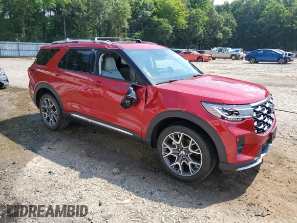 2025 Ford Explorer Platinum с VIN 1FMWK8HCXSGC02495, выставлен на аукционе Copart как лот 62073755 с пробегом 1 042 миль миль и Списание • Salvage title. История ставок и продаж доступна на DreamBid. Изображение 4.