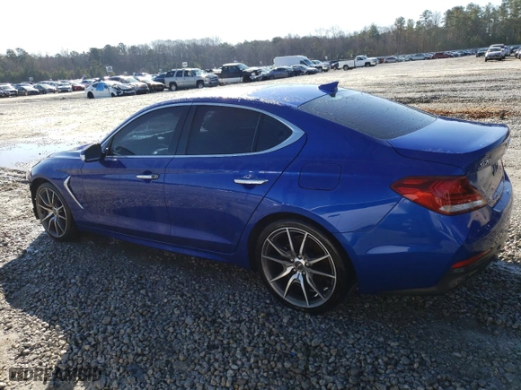 2021 Genesis G70 2.0T with VIN KMTG44LA2MU072235, listed as a Copart auction lot 40438474 with 43,735 mi miles. Bid and sale history available at carsss.com. Image 2.