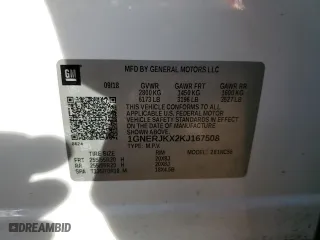 2019 Chevrolet Traverse RS with VIN 1GNERJKX2KJ167508, listed as a Copart auction lot 82632074 with 57,860 mi miles and Salvage Title. Bid and sale history available at carsss.com. Image 13.