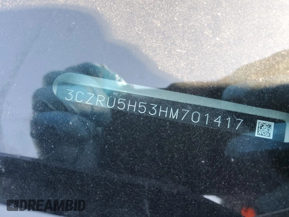 2017 Honda HR-V EX with VIN 3CZRU5H53HM701417, listed as a Copart auction lot 45890625 with 62,134 mi miles and Salvage Title. Bid and sale history available at carsss.com. Image 12.
