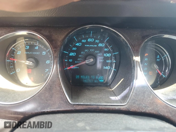 2010 Ford Taurus Limited with VIN 1FAHP2FW7AG127476, listed as a Copart auction lot 62399455 with 140,761 mi miles and Salvage title. Bid and sale history available at DreamBid. Image 9.