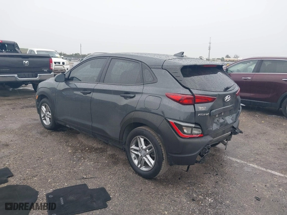 2023 Hyundai Kona SE with VIN KM8K22AB0PU982366, listed as a IAAI auction lot 41642860 with 53,008 mi miles. Bid and sale history available at carsss.com. Image 3.