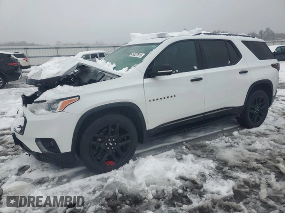 2020 Chevrolet Traverse Premier with VIN 1GNEVKKW1LJ203408, listed as a Copart auction lot 45027815 with 68,543 mi miles and Salvage Title. Bid and sale history available at carsss.com. Image 1.