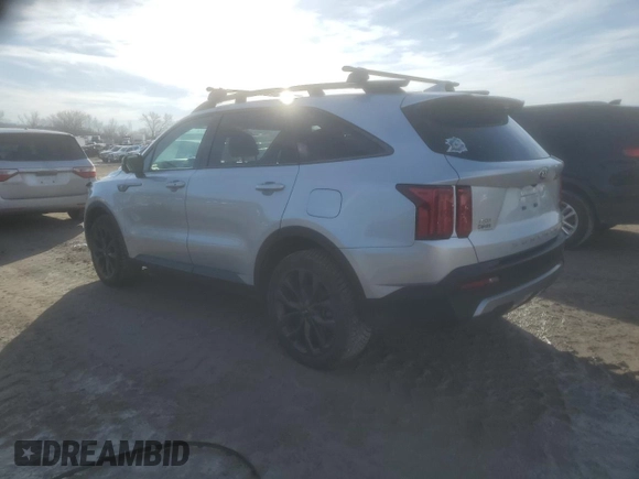 2021 Kia Sorento SX Prestige X-Line with VIN 5XYRKDLF7MG048619, listed as a Copart auction lot 43721705 with 45,401 mi miles and Salvage Title. Bid and sale history available at carsss.com. Image 2.