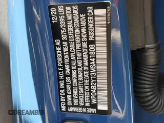 2021 Porsche Taycan 4S z VIN WP0AB2Y13MSA41808, wystawiony jako Copart lot #55977135 z przebiegiem 28 724 mil mil oraz Szkoda całkowita • Salvage title. Historia ofert i sprzedaży dostępna na DreamBid. Obrazek 13.