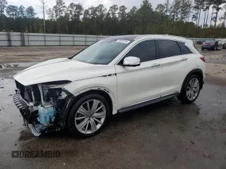 2021 Infiniti QX50 SENSORY with VIN 3PCAJ5CB4MF110116, listed as a Copart auction lot 78078744 with 58,400 mi miles and Salvage Title. Bid and sale history available at carsss.com. Image 1.