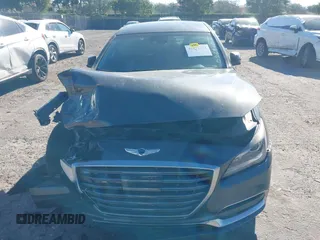 2018 Genesis G80 3.8L with VIN KMHGN4JE7JU226740, listed as a IAAI auction lot 41821284 with 87,081 mi miles and . Bid and sale history available at carsss.com. Image 12.