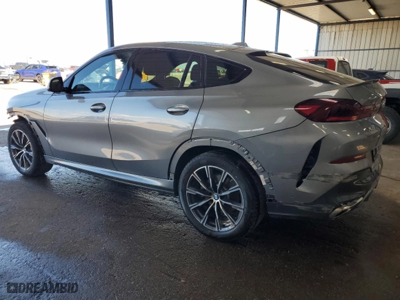 2025 BMW X6 xDrive40i with VIN 5UX33EX06S9X36591, listed as a Copart auction lot 53848375 with 20,746 mi miles and Clean Title. Bid and sale history available at carsss.com. Image 2.