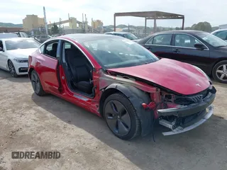 2020 Tesla Model 3 Long Range with VIN 5YJ3E1EB6LF649824, listed as a IAAI auction lot 41766020 with 71,230 mi miles. Bid and sale history available at carsss.com. Image 6.