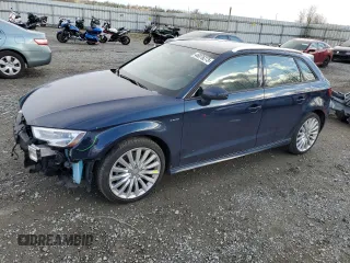 2017 Audi A3 e-tron Sportback Premium z VIN WAUUPBFFXHA111971, wystawiony jako Copart lot #46076275 z przebiegiem 17 387 mil mil oraz Szkoda całkowita • Salvage title. Historia ofert i sprzedaży dostępna na DreamBid. Obrazek 1.
