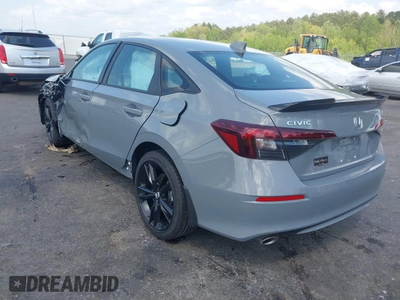 2025 Honda Civic Si with VIN 2HGFE1E55SH474645, listed as a IAAI auction lot 41941985 with 1,117 mi miles and . Bid and sale history available at DreamBid. Image 3.