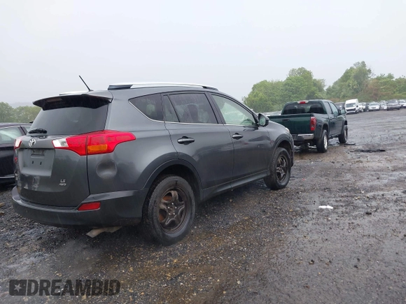2014 Toyota RAV4 LE with VIN JTMBFREVXED094789, listed as a IAAI auction lot 42275824 with 524,326 mi miles and . Bid and sale history available at DreamBid. Image 4.