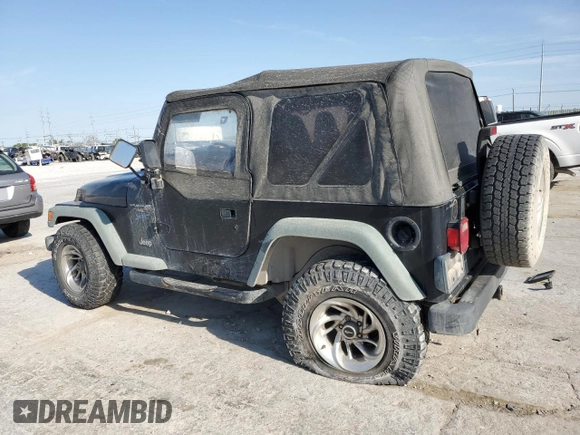 1998 Jeep Wrangler Sport with VIN 1J4FY19S1WP757593, listed as a Copart auction lot 52382945 with 230,086 mi miles and Salvage Title. Bid and sale history available at carsss.com. Image 2.