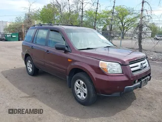 2007 Honda Pilot LX with VIN 5FNYF18107B016599, listed as a IAAI auction lot 42142933 with 186,442 mi miles and . Bid and sale history available at carsss.com. Image 1.