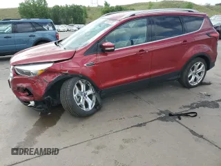 2019 Ford Escape Titanium with VIN 1FMCU9J97KUA28016, listed as a Copart auction lot 56057935 with 56,787 mi miles and Salvage title. Bid and sale history available at DreamBid. Image 1.
