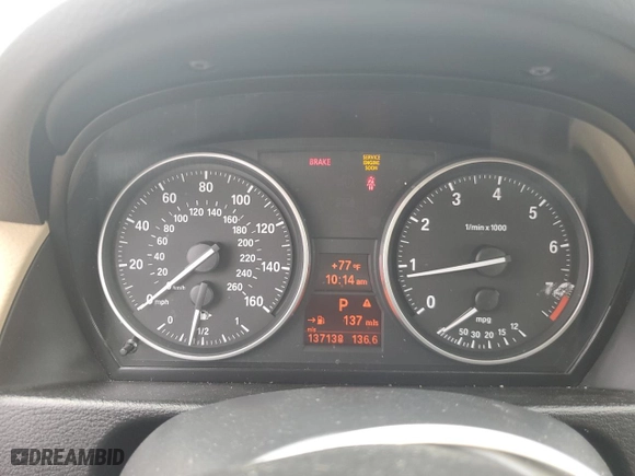 2015 BMW X1 sDrive28i with VIN WBAVM1C57FV314390, listed as a Copart auction lot 53706045 with 137,138 mi miles and Clean Title. Bid and sale history available at carsss.com. Image 9.