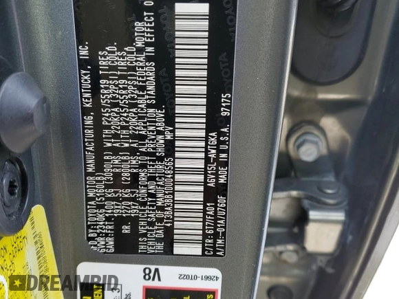 2013 Toyota Venza LE with VIN 4T3BA3BB1DU048565, listed as a Copart auction lot 47189115 with 154,474 mi miles and Salvage Title. Bid and sale history available at DreamBid. Image 13.