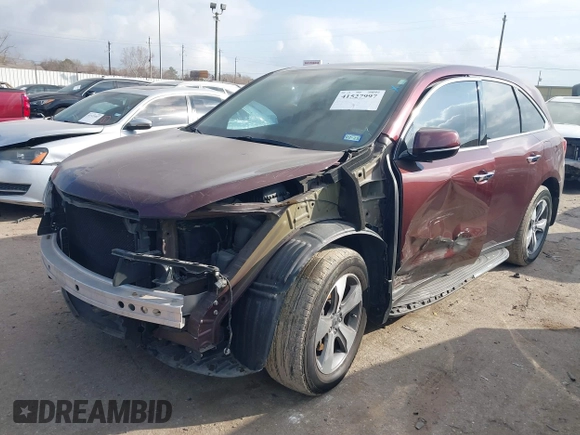 2014 Acura MDX with VIN 5FRYD3H24EB004509, listed as a IAAI auction lot 41527997 with 113,117 mi miles. Bid and sale history available at carsss.com. Image 18.