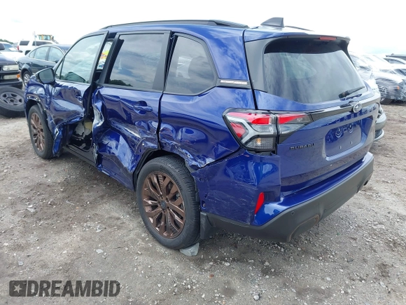 2025 Subaru Forester Special Sports with VIN JF2SLDHC9SH420996, listed as a IAAI auction lot 42470171 with Not provided miles and . Bid and sale history available at DreamBid. Image 3.