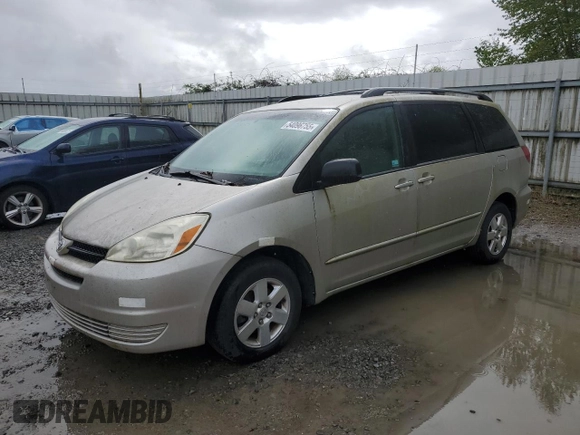 2004 Toyota Sienna CE with VIN 5TDZA23CX4S142364, listed as a Copart auction lot 54096755 with 222,763 mi miles and Clean Title. Bid and sale history available at DreamBid. Image 1.