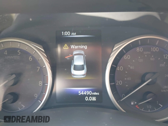 2015 Infiniti Q50 Premium with VIN JN1BV7AR8FM391645, listed as a IAAI auction lot 42158770 with 54,490 mi miles. Bid and sale history available at carsss.com. Image 7.