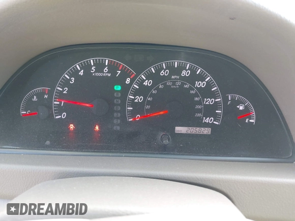 2005 Toyota Camry LE with VIN JTDBF30K650165746, listed as a IAAI auction lot 42066944 with 205,829 mi miles and . Bid and sale history available at DreamBid. Image 7.