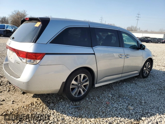 2014 Honda Odyssey Touring with VIN 5FNRL5H93EB132189, listed as a Copart auction lot 48622355 with Not Provided miles and Salvage Title. Bid and sale history available at carsss.com. Image 3.