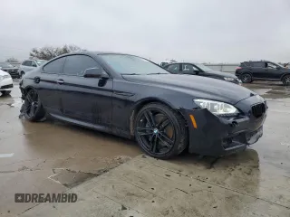 2013 BMW 6 Series 650i with VIN WBAYM9C58DDW20061, listed as a Copart auction lot 83113314 with 75,500 mi miles and Salvage Title. Bid and sale history available at carsss.com. Image 4.