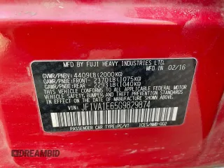 2016 Subaru WRX Premium with VIN JF1VA1E65G9829874, listed as a Copart auction lot 49516965 with 109,018 mi miles and Clean Title. Bid and sale history available at carsss.com. Image 10.