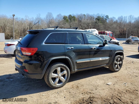 2012 Jeep Grand Cherokee Overland with VIN 1C4RJFCG0CC232021, listed as a Copart auction lot 89358695 with 129,196 mi miles and Salvage Title. Bid and sale history available at carsss.com. Image 3.