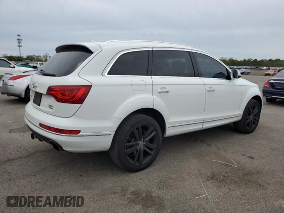 2015 Audi Q7 Premium Plus with VIN WA1LGAFE7FD029637, listed as a Copart auction lot 56596535 with 131,381 mi miles and Salvage Title. Bid and sale history available at DreamBid. Image 3.
