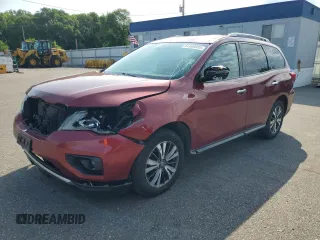 2017 Nissan Pathfinder Platinum with VIN 5N1DR2MM1HC666984, listed as a Copart auction lot 61588085 with 149,129 mi miles and Salvage title. Bid and sale history available at DreamBid. Image 1.