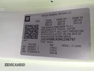 2021 Chevrolet Colorado 2WD Work Truck z VIN 1GCHSBEA0M1198797, wystawiony jako IAAI lot #42092525 z przebiegiem 67 580 mil mil oraz . Historia ofert i sprzedaży dostępna na DreamBid. Obrazek 9.