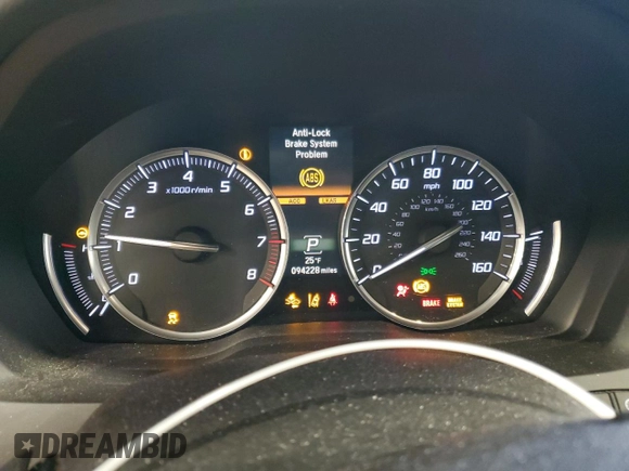 2016 Acura MDX w/Tech with VIN 5FRYD3H46GB017086, listed as a Copart auction lot 45859595 with 94,228 mi miles and Salvage Title. Bid and sale history available at carsss.com. Image 9.