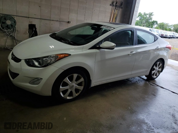 2012 Hyundai Elantra Limited z VIN 5NPDH4AE1CH099527, wystawiony jako Copart lot #58546635 z przebiegiem 153 363 mil mil oraz Czysty tytuł • Clean title. Historia ofert i sprzedaży dostępna na DreamBid. Obrazek 1.