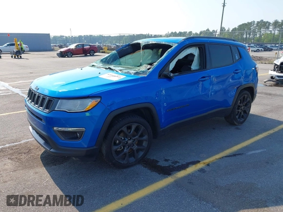 2021 Jeep Compass 80th Anniversary with VIN 3C4NJCEB3MT531703, listed as a IAAI auction lot 42006349 with 73,876 mi miles and . Bid and sale history available at carsss.com. Image 2.