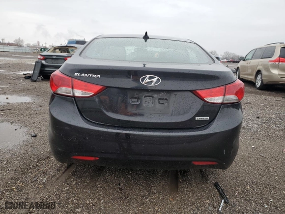 2012 Hyundai Elantra Limited with VIN KMHDH4AEXCU309723, listed as a Copart auction lot 50999765 with 126,030 mi miles and Salvage Title. Bid and sale history available at carsss.com. Image 6.