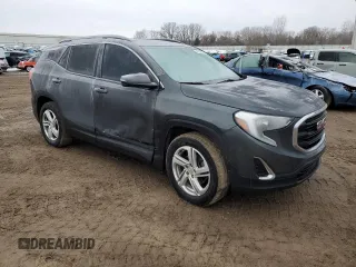 2019 GMC Terrain SLE with VIN 3GKALTEX8KL307929, listed as a Copart auction lot 45675225 with 104,694 mi miles and Clean title. Bid and sale history available at DreamBid. Image 4.