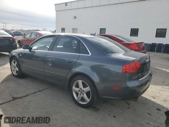 2005 Audi A4 3.2L with VIN WAUDG78E35A545002, listed as a Copart auction lot 87471044 with 148,280 mi miles and Salvage Title. Bid and sale history available at carsss.com. Image 2.
