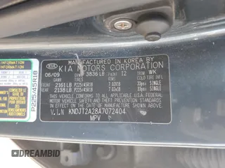 2010 Kia Soul + with VIN KNDJT2A28A7072404, listed as a Copart auction lot 54904955 with 262,964 mi miles and Salvage Title. Bid and sale history available at DreamBid. Image 12.