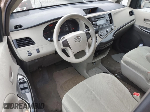 2012 Toyota Sienna with VIN 5TDZK3DC1CS260416, listed as a Copart auction lot 52860155 with 140,714 mi miles and Salvage Title. Bid and sale history available at carsss.com. Image 8.