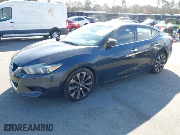 2016 Nissan Maxima S with VIN 1N4AA6AP5GC902108, listed as a IAAI auction lot 41800062 with 161,492 mi miles and . Bid and sale history available at DreamBid. Image 2.